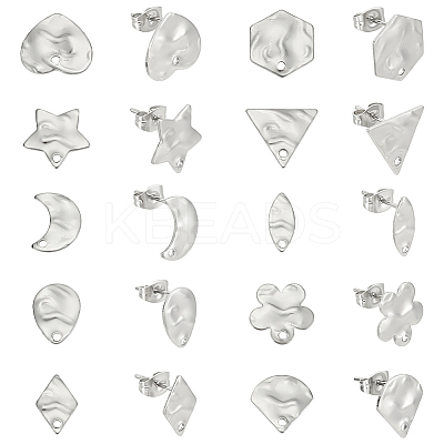 304 Stainless Steel Stud Earring Findings STAS-AN0001-05P-1