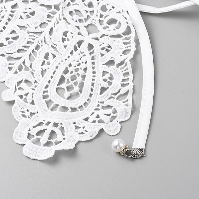 Detachable Fibre Lady's Embroidered Collars AJEW-CJC0006-01-1