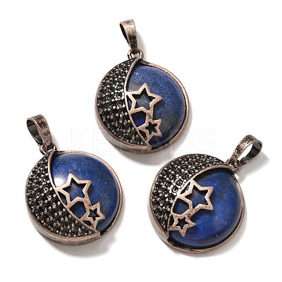 Dyed Natural Lapis Lazuli Pendants G-P560-01R-05-1