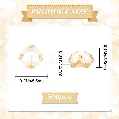 Sew on Acrylic Imitation Pearl SACR-GF0001-03C-1