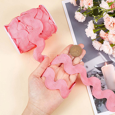 9 Yards Polyester Wavy Fringe Trim Ribbon OCOR-XCP0002-90A-1
