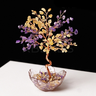Natural Ametrine Chips Tree of Life Decorations PW-WGCA097-05-1