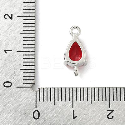 Brass Pave Cubic Zirconia Connector Charms KK-Z120-31P-02-1