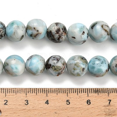 Natural Larimar Beads Strands G-L642-B19-10mm-1