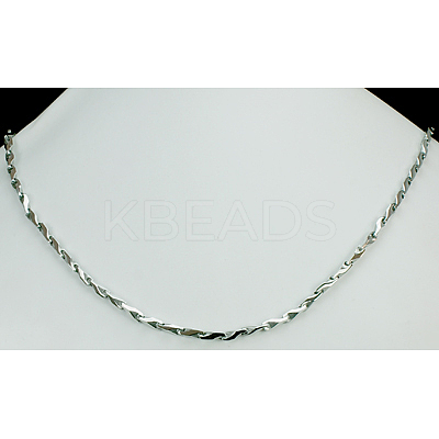 Non-Tarnish 304 Stainless Steel or 201 Stainless Steel Necklace for Men Women STAS-C042-04-1