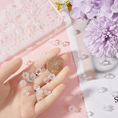 600PCS 2Style Transparent Acrylic Beads TACR-SC0001-23-1