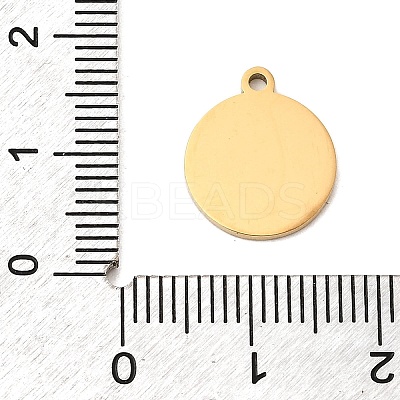 Natural White Shell Flat Round Charms STAS-P431-29G-05-1