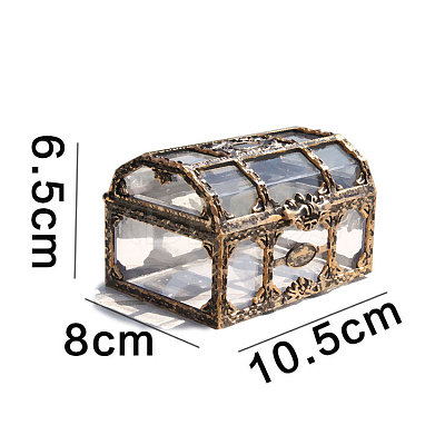 Rectangle Plastic Transparent Antique Pirate Treasure Boxes LS-PW-WG47828-01-1
