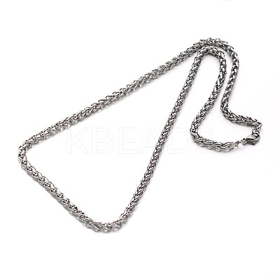 Tarnish Resistant 304 Stainless Steel Wheat Chain Jewelry Sets For Men SJEW-O032-04P-1