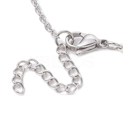 Tarnish Resistant 304 Stainless Steel Dolphin Link Anklets with Cable Chains AJEW-AN00569-1