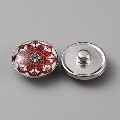 Alloy Jewelry Snap Buttons BUTT-WH0020-16C-1