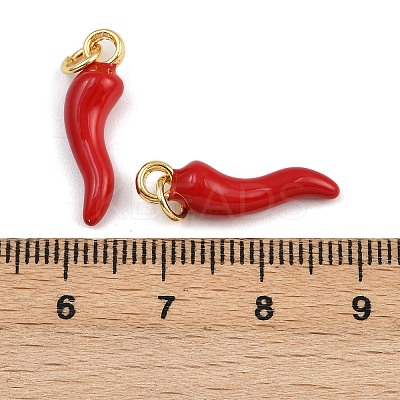 Brass Enamel Pendants KK-I377-01G-03-1