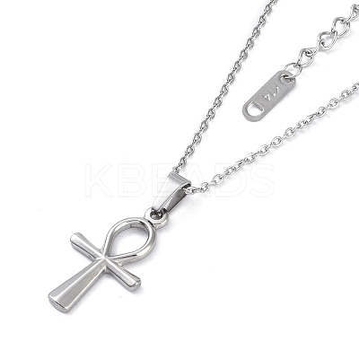 Non-Tarnish 304 Stainless Steel Cable Chain Necklaces NJEW-G081-07P-1