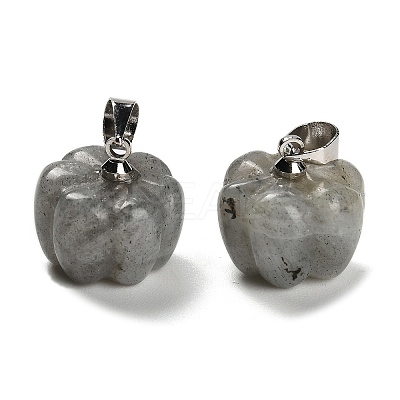 Natural Labradorite Pumpkin Charms G-K338-27P-03-1