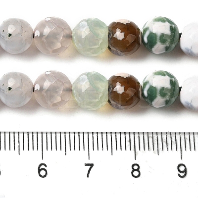Dyed & Heated Natural Fire Crackle Agate Beads Strands G-P539-B01-20-1