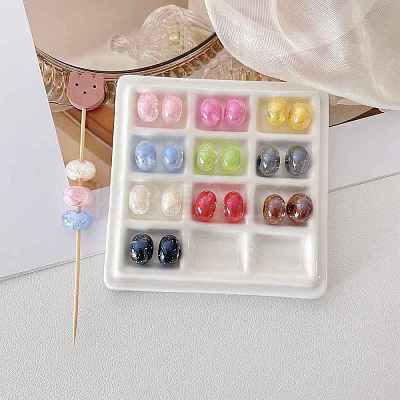 Transparent Acrylic European Beads OACR-N163-26-1