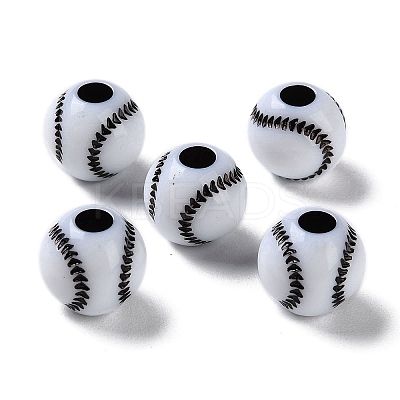 Opaque Acrylic European Beads SACR-P031-25A-02-1