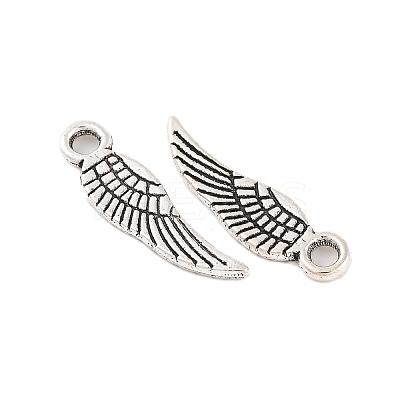 Tibetan Style Alloy Wing Charms TIBEP-3344-AS-NR-1
