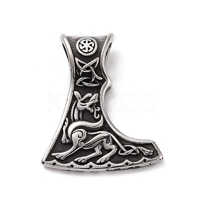 304 Stainless Steel Pendants STAS-J039-14AS-1