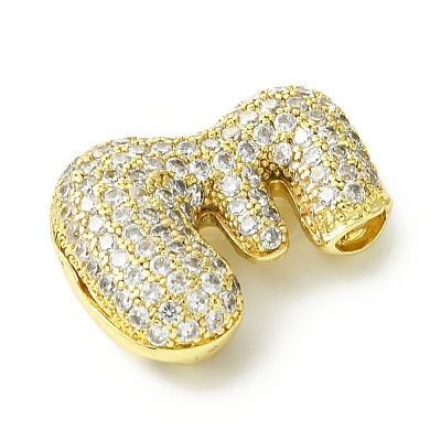 Rack Plating Brass Cubic Zirconia Pendants KK-S378-02G-E-1
