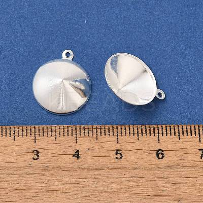 Ion Plating(IP) 304 Stainless Steel Pendant Pointed Back Rhinestone Settings STAS-U025-05E-S-1