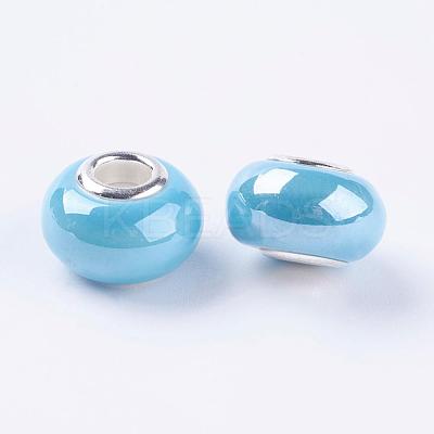 Handmade Porcelain Ceramic Spacer European Beads Fit Charm Bracelets X-OPDL-G001-5-1