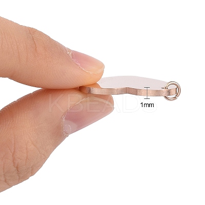 Ion Plating(IP) 304 Stainless Steel Stamping Blank Tag Pendants LS-STAS-I311-26RG-1