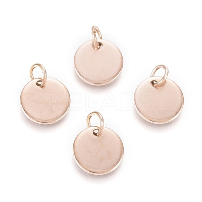 Ion Plating(IP) 304 Stainless Steel Charms EJEW-L238-03C-RG-1