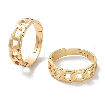 Brass Adjustable Rings for Women RJEW-E292-17G-1
