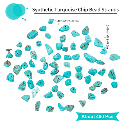 Synthetic Turquoise Chip Beads G-SC0001-29-1