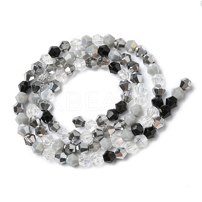Electroplate Glass Beads Strands X-EGLA-D018-02C-1