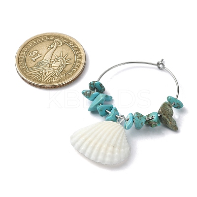 Natural Shell Wine Glass Charms AJEW-TA00019-1