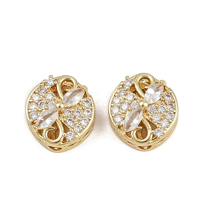 Brass Pave Cubic Zirconia Multi-strand Links ZIRC-F145-06G-01-1