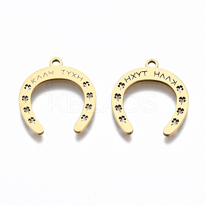 201 Stainless Steel Pendants STAS-Q240-028G-1