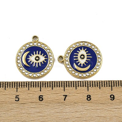 304 Stainless Steel Enamel Pendants STAS-L302-17G-1