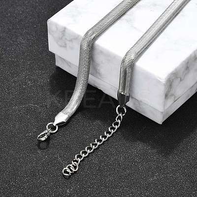 Non-Tarnish 304 Stainless Steel Herringbone Chains Necklaces X-NJEW-G340-03P-1