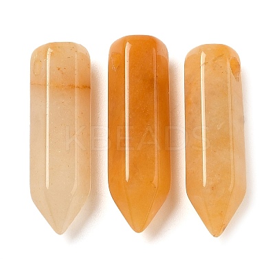 Natural Topaz Jade Pointed Pendants G-C158-05G-1