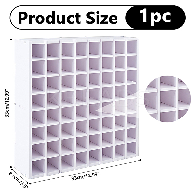 64 Grids PVC Pigment Holder Display Racks AJEW-WH0348-711-1