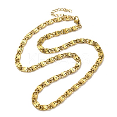 Ion Plating(IP) 304 Stainless Steel Lumachina Chain Necklaces NJEW-C060-01C-G-1
