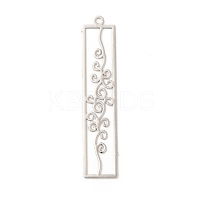 Rack Plating Brass Filigree Pendants KKC-K001-17P-1