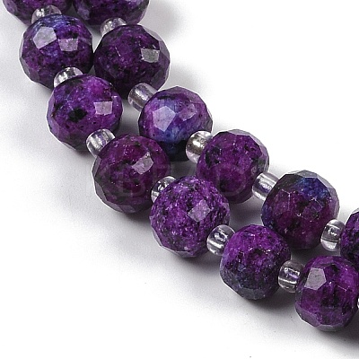 Natural Sesame Jasper Dyed Beads Strands G-H057-A21-03-1