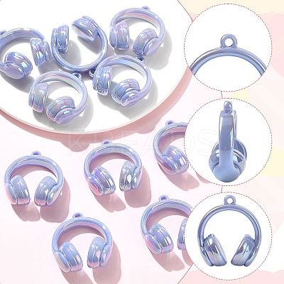 UV Plating Opaque Acrylic Pendants SACR-FZC0001-001G-1