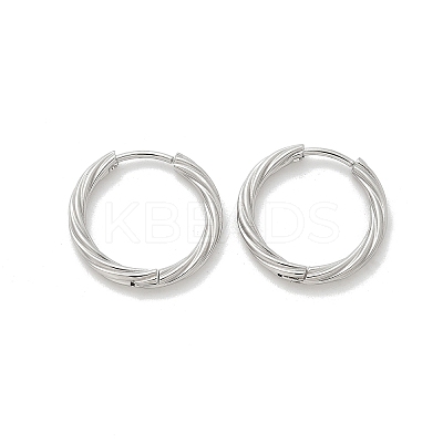 304 Stainless Steel Twist Hoop Earrings for Women EJEW-A130-02C-P-1