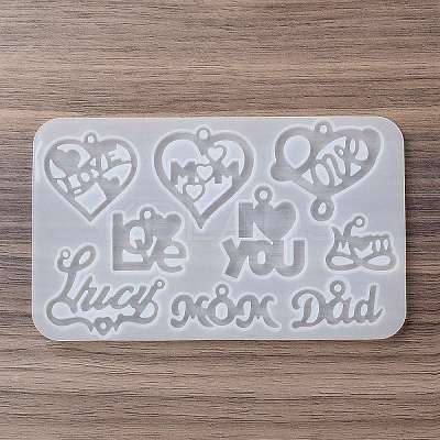 Heart & Word Love DIY Pendant Silicone Molds LS-SIMO-Q001-02D-1