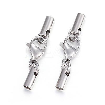 Tarnish Resistant 304 Stainless Steel Lobster Claw Clasps STAS-P146-A11-2.5mm-1