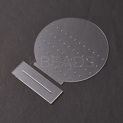 (Defective Closeout Sale: Uneven Holes) Acrylic Earring Display Stands LS-EDIS-XCP0001-03B-1