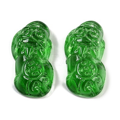 Spray Painted Imitation Jade Glass Beads GLAA-Z007-01D-1