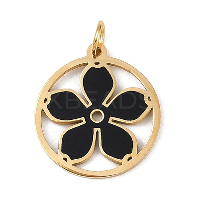 304 Stainless Steel Enamel Pendants STAS-Z143-09G-1