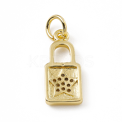 Brass Micro Pave Cubic Zirconia Pendants ZIRC-F132-50G-1