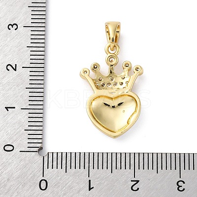 Brass Cubic Zirconia Pendants ZIRC-H122-01G-07-1